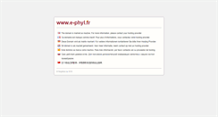 Desktop Screenshot of e-phyl.fr