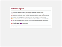 Tablet Screenshot of e-phyl.fr